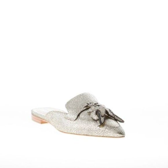 Alberta Ferretti Gold Mules - NEW IN BOX - Picture 1 of 8